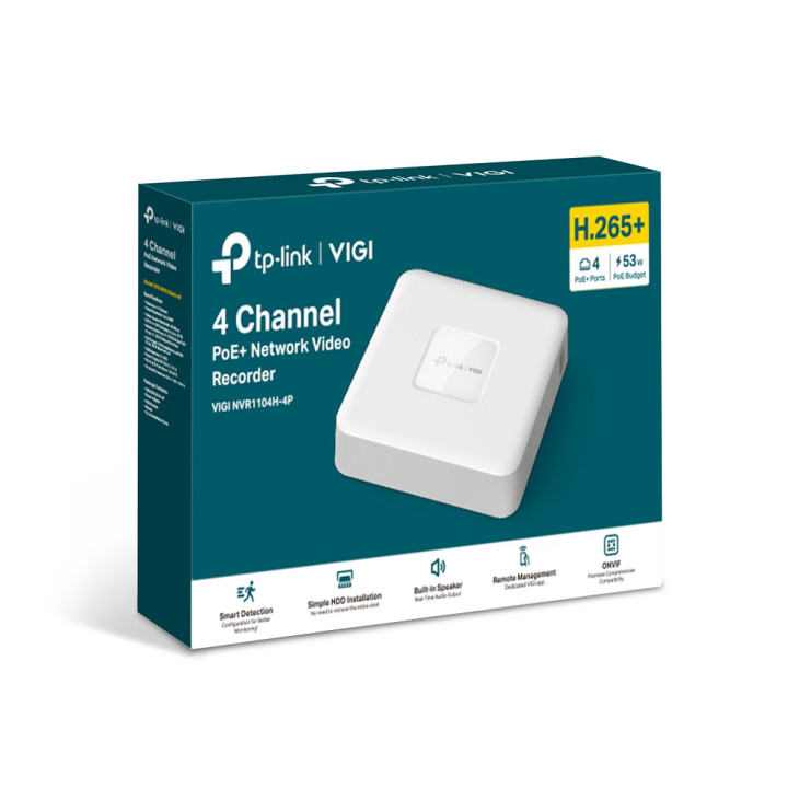 NVR TP-Link VIGI NVR1104H-4P PoE  4-канален