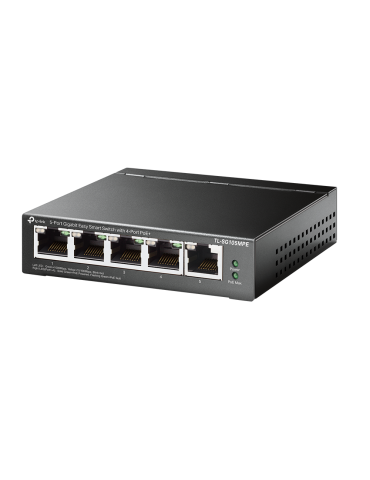 Комутатор TP-Link TL-SG105MPE 5-портов Gigabit Easy Smart Switch с 4 порта PoE 