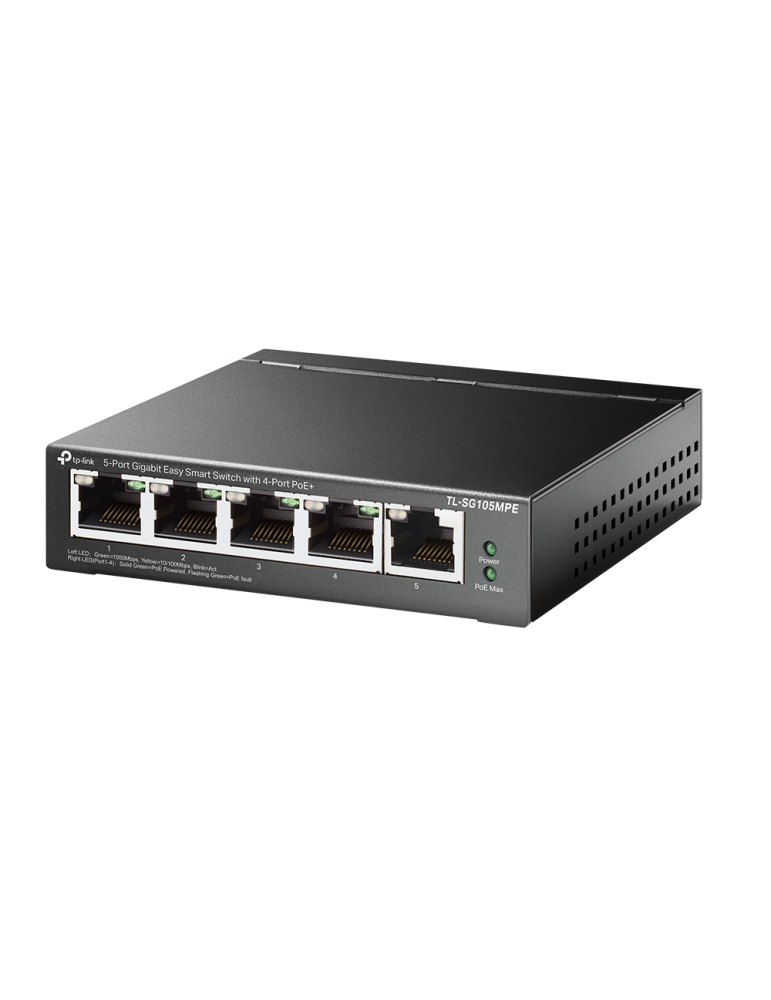 Комутатор TP-Link TL-SG105MPE 5-портов Gigabit Easy Smart Switch с 4 порта PoE 