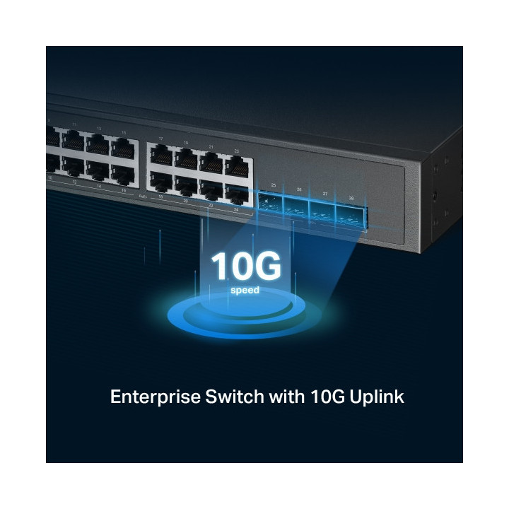 Комутатор TP-Link JetStream TL-SG3428XPP-M2 24-портов гигабит L2  управляем с 16-порта PoE  и 8-порта PoE  
