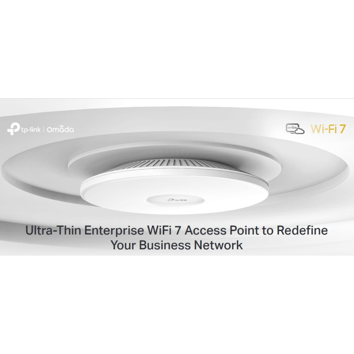 Точка за достъп TP-Link Omada EAP773 BE9300 Ceiling Mount трибандов Wi-Fi 7