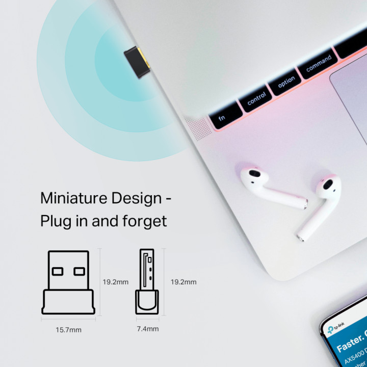 Безжичен USB nano адаптер TP-Link Archer T600UB Nano AC600