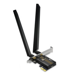 3-лентов Bluetooth 5.4 Wi-Fi7 PCIe адаптер TP-Link ArcherTBE552E BE9300