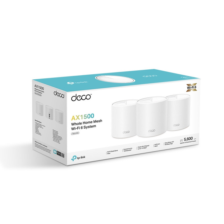 Безжична Wi-fi 6 Mesh система TP-Link Deco X10(3-pack) AX1500