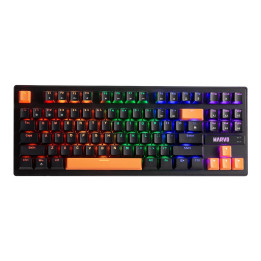 Механична геймърска клавиатура Marvo KG901C 87 keys, Orange caps TKL - MARVO-KG901C