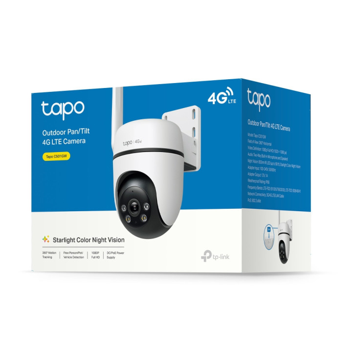 Външна охранителна камера TP-Link Tapo C501GW 4G LTE панорамна