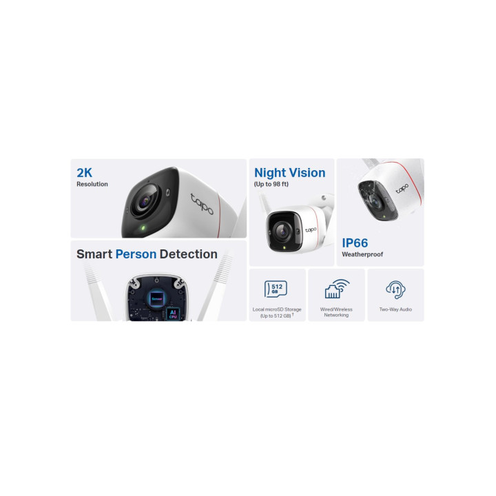 Външна Wi-Fi IP камера TP-Link Tapo C310P2