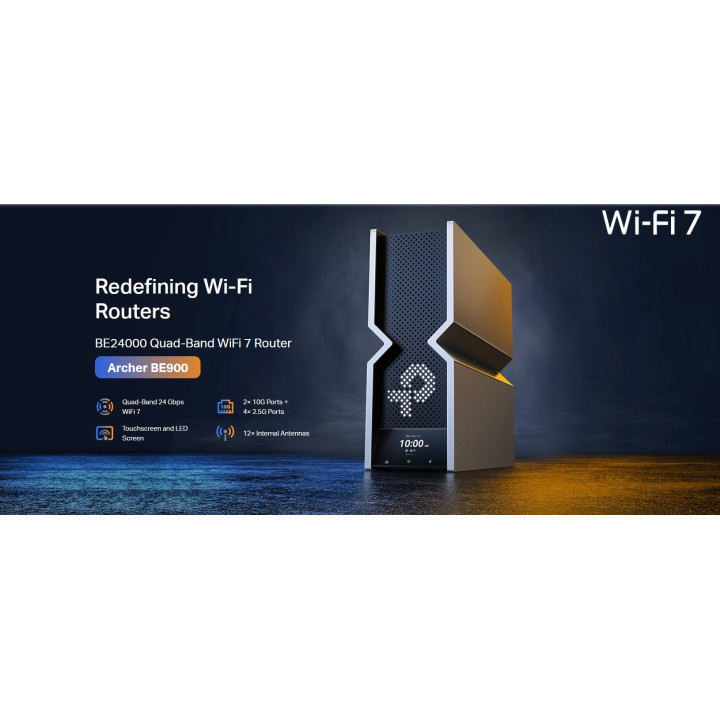 Рутер Wi-Fi 7 TP-Link Archer BE900 24000 4-лентов