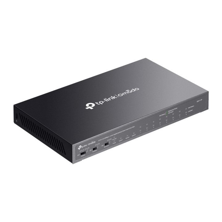 Комутатор неуправляем TP-Link Omada DS111P 8-порта 10/100Mbps   3-порта Gigabit с 8-порта PoE 