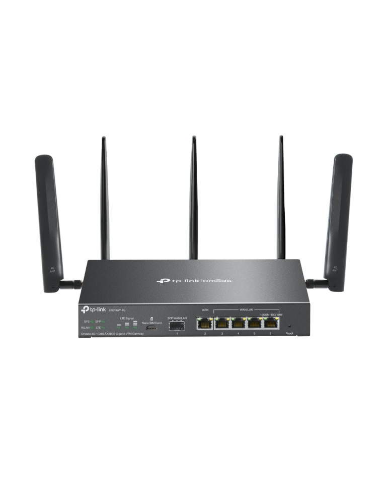 Гигабитен VPN рутер TP-Link Omada 4G  Cat6 ER706W-4G AX3000