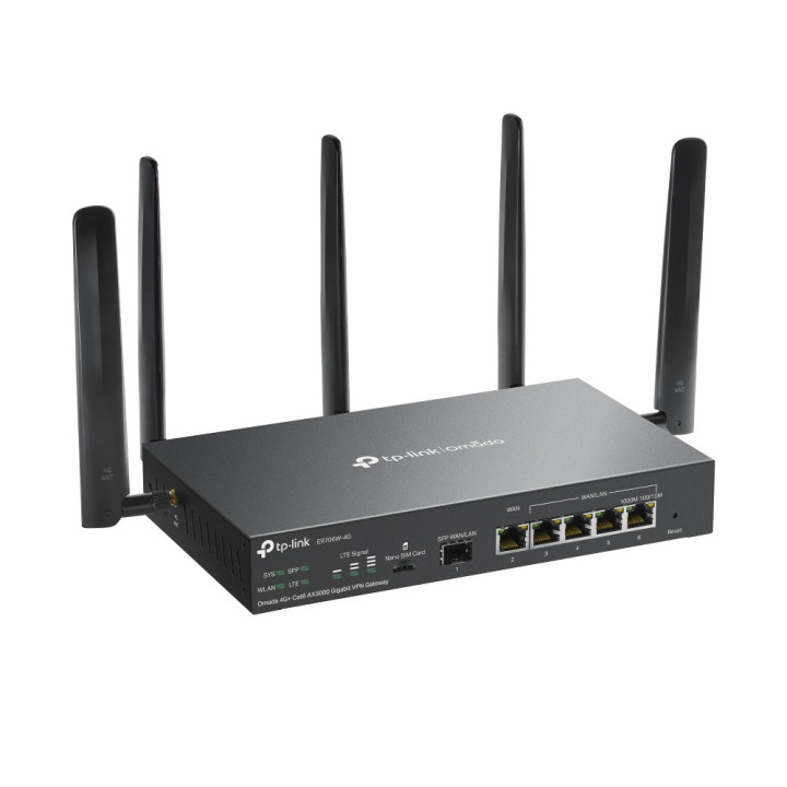 Гигабитен VPN рутер TP-Link Omada 4G  Cat6 ER706W-4G AX3000