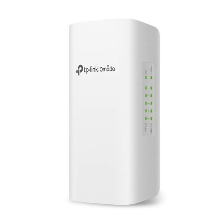 5-портов гигабитов настолен PoE  комутатор с 1-портов PoE   вход и 4-портов PoE  изход TP-Link Omada SG2005P-PD