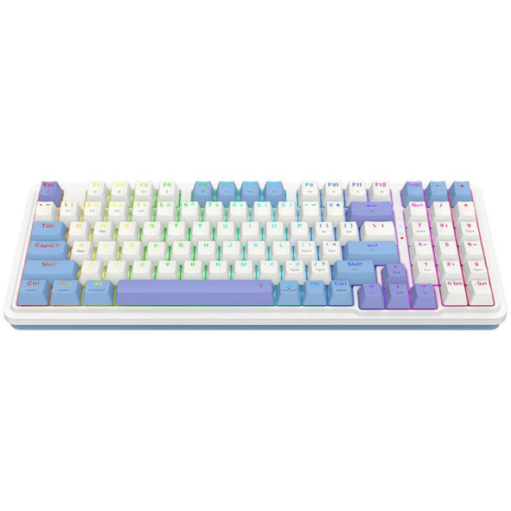 Bluetooth геймърска клавиатура Redragon Gloria Pro K664WBP-RGB-PRO бяло RGB осветление