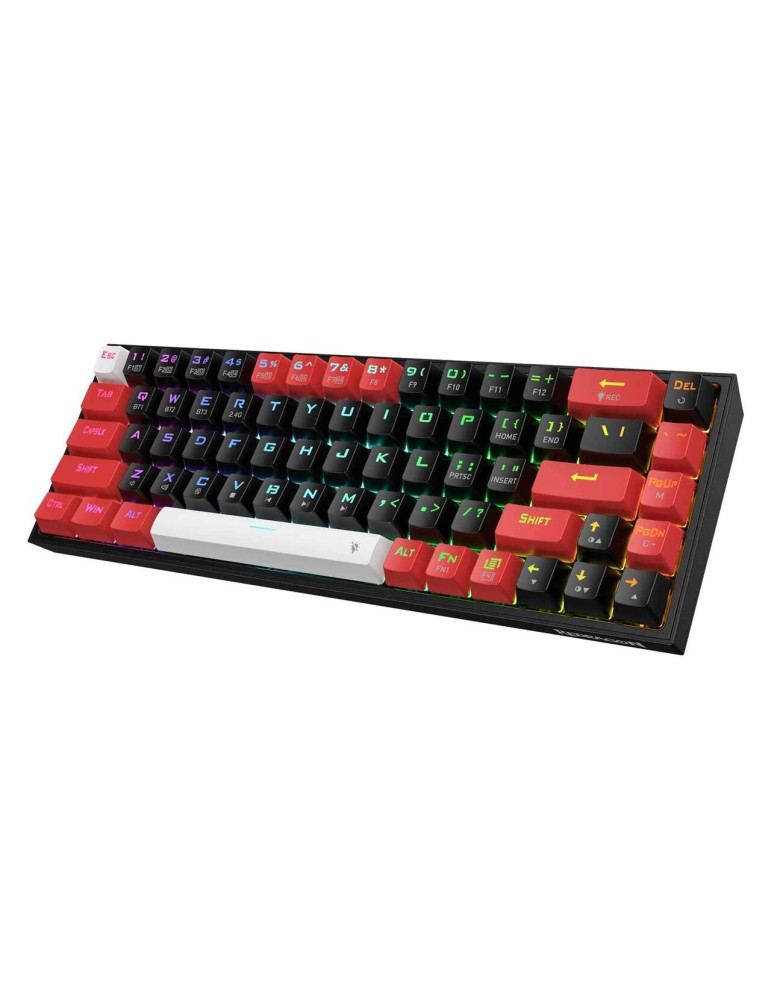 Геймърска механична клавиатура Redragon Castor Pro K631RGB-PRO-BRW_RD с червени суичове