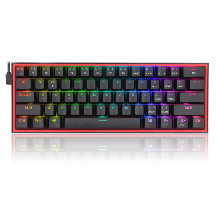 Механична геймърска клавиатура Redragon Fizz K617-RGB_RD RGB, черна