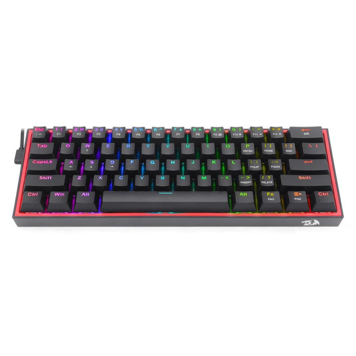 Механична геймърска клавиатура Redragon Fizz K617-RGB_RD RGB, черна