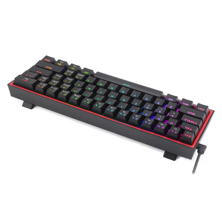 Механична геймърска клавиатура Redragon Fizz K617-RGB_RD RGB, черна