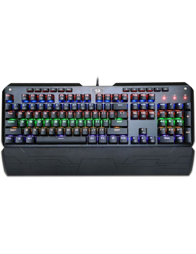Механична геймърска клавиатура Redragon Indrah RGB K555-BK Blue Switches - K555RGB-1-BK