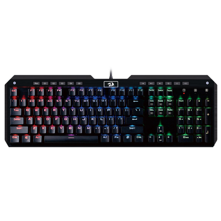Механична геймърска клавиатура Redragon Indrah RGB K555-BK Blue Switches - K555RGB-1-BK