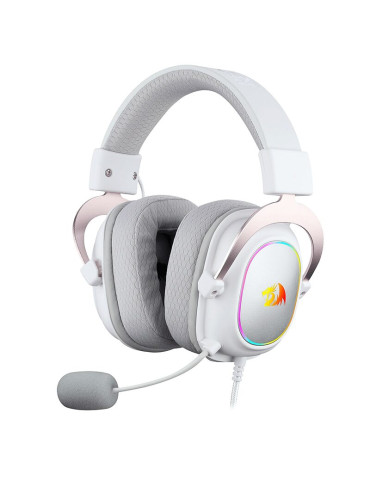 Геймърски слушалки Redragon H510W-RGB Zeus X RGB, бели