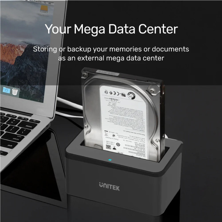 Докинг станция Unitek Y-1078 Storage за HDD/SSD Dock, 2.5 and 3.5 inch USB3.0 - Y-1078-EU
