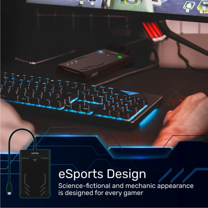 Външна кутия за диск Unitek DiskGuard Raiden 2.5 inch USB-C - Y-3036A