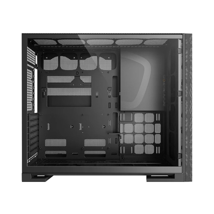 Кутия за компютър Geometric Future Model 5 Vent Black/Yellow,  5 x 140 mm aRGB fans included, EATX - GEO-M5VF-BY