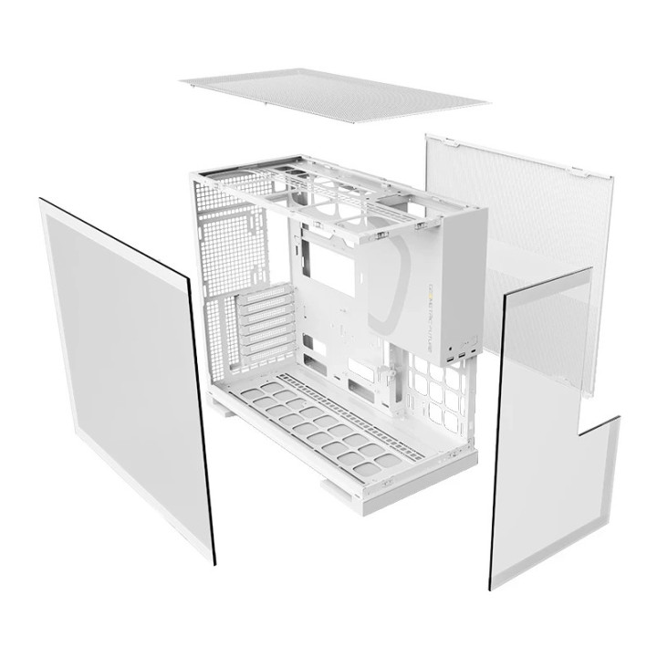 Кутия за компютър Geometric Future Model 5 White, 5 x 140 mm aRGB fans included, EATX - GEO-M5F-W