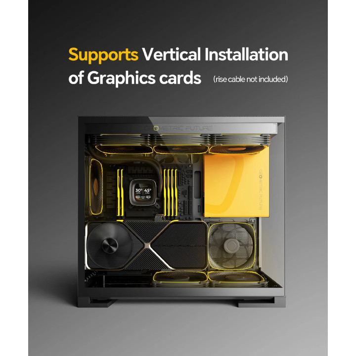 Кутия за компютър Geometric Future Model 5 White, 5 x 140 mm aRGB fans included, EATX - GEO-M5F-W