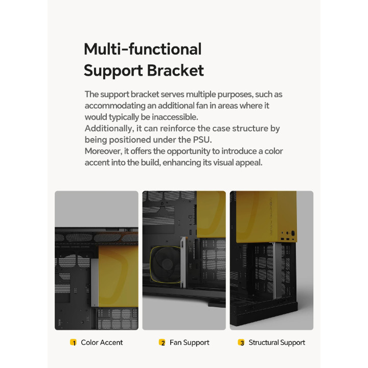 Кутия за компютър Geometric Future Model 5 White, 5 x 140 mm aRGB fans included, EATX - GEO-M5F-W