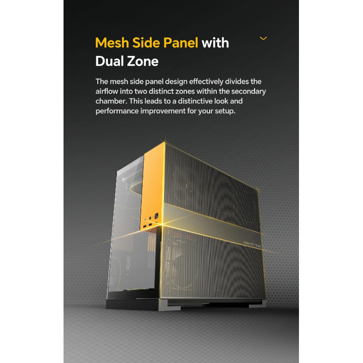 Кутия за компютър Geometric Future Model 5 White, 5 x 140 mm aRGB fans included, EATX - GEO-M5F-W