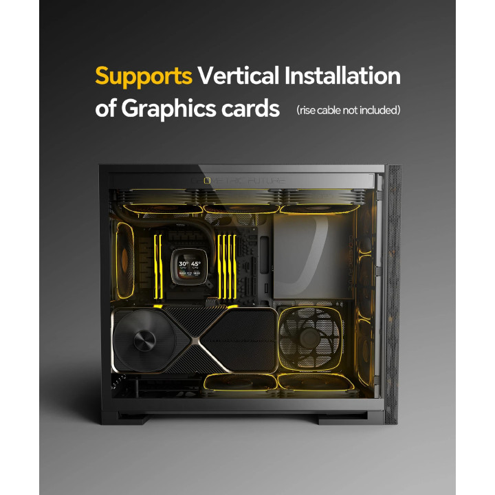 Кутия за компютър Geometric Future Model 5 Vent White, 5 x 140 mm aRGB fans included, EATX - GEO-M5VF-W