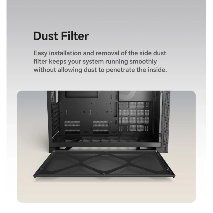 Кутия за компютър Geometric Future Model 5 Vent White, 5 x 140 mm aRGB fans included, EATX - GEO-M5VF-W