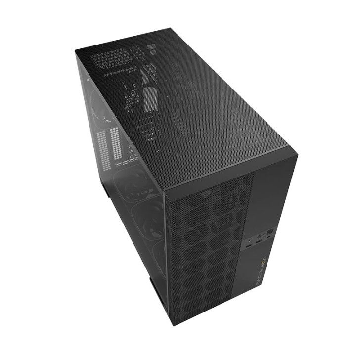 Кутия за компютър Geometric Future Model 5 Vent Black, 5 x 140 mm aRGB fans included, EATX - GEO-M5VF-B