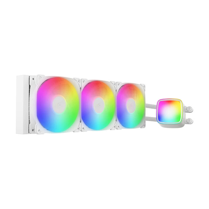 Водно охлаждане за процесор Geometric Future Eskimo Pro 360 White, Addressable RGB, LGA1851/AM5 - GEO-ESKIMO-PRO-36W