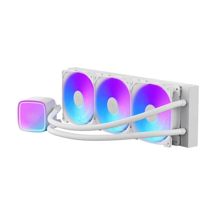 Водно охлаждане за процесор Geometric Future Eskimo Pro 360 White, Addressable RGB, LGA1851/AM5 - GEO-ESKIMO-PRO-36W