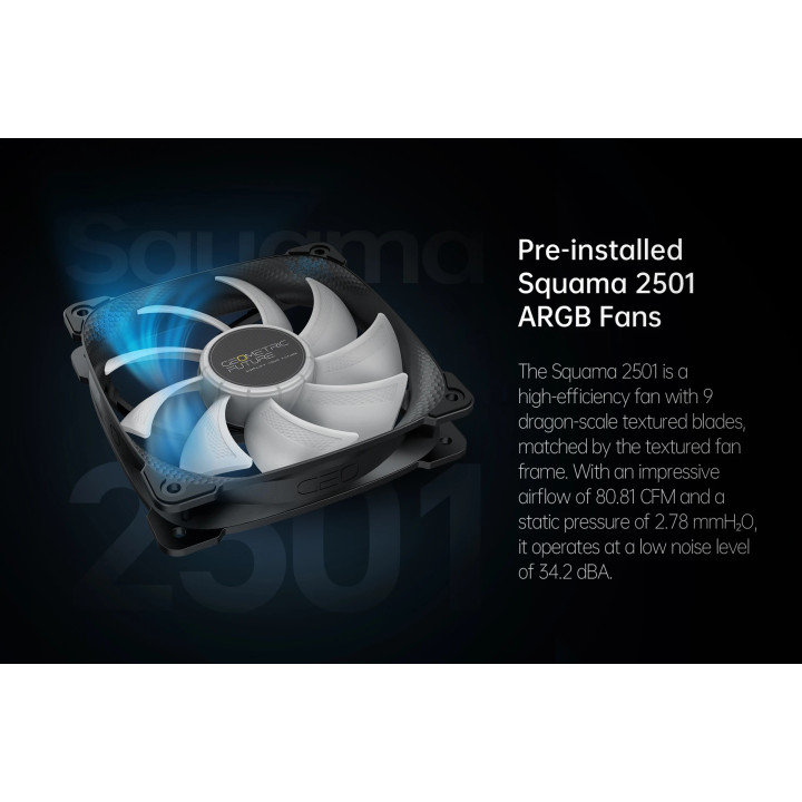 Водно охлаждане за процесор Geometric Future Eskimo Pro 360 White, Addressable RGB, LGA1851/AM5 - GEO-ESKIMO-PRO-36W