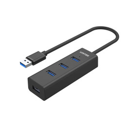 Хъб Unitek USB3.0 HUB 4 port, 1.2m cable, aux USB-C power input - Y-3089V01
