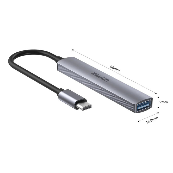 Хъб Unitek USB3.0/2.0 HUB 4 port - USB-C input - H1208B
