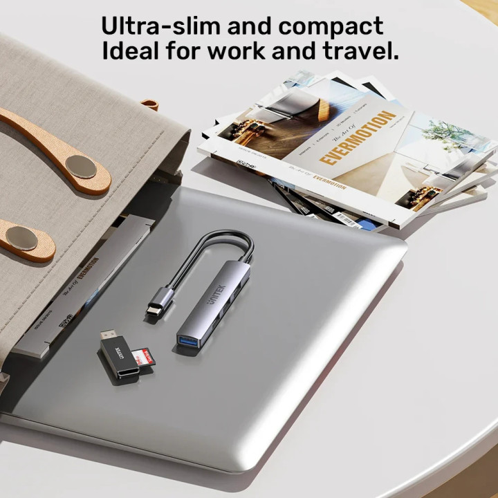 Хъб Unitek USB3.0/2.0 HUB 4 port - USB-C input - H1208B