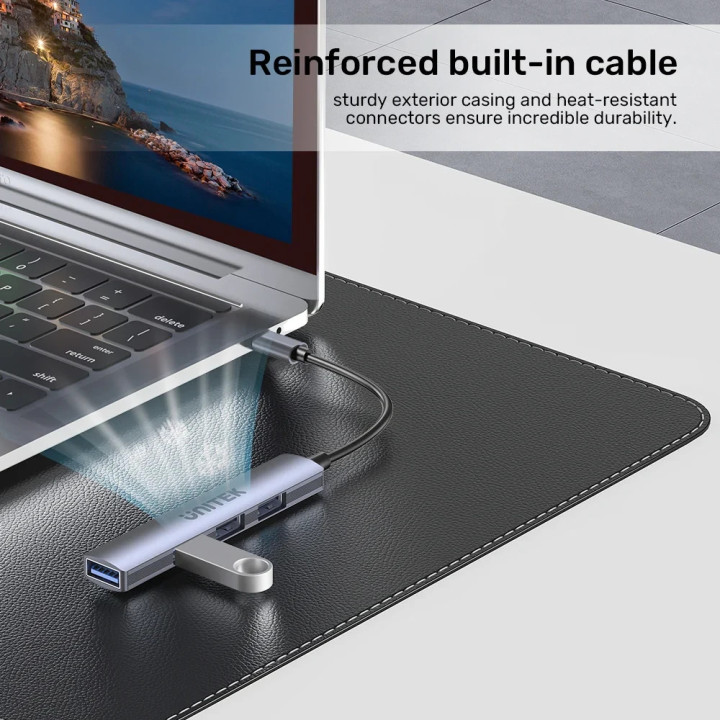 Хъб Unitek USB3.0/2.0 HUB 4 port - USB-C input - H1208B