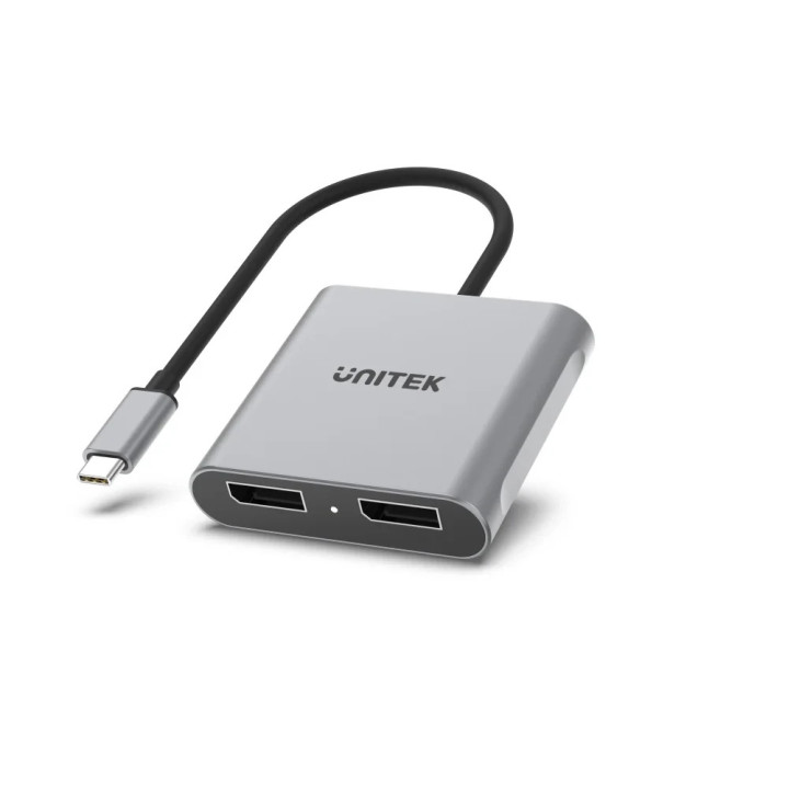 Адаптер Unitek USB-C M to DisplayPort x 2 F - 8K@30Hz, MST - V1404A
