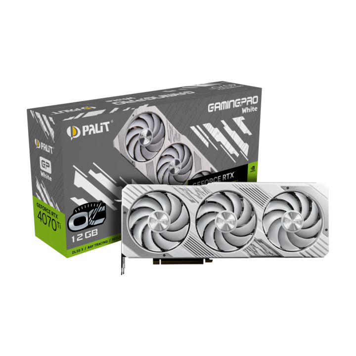 Видео карта Palit GeForce RTX 4070 Ti GamingPro White OC - NED407TV19K9-1043W