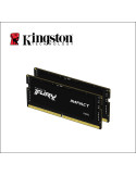 RAM памет Kingston 16GB(2X8GB) DDR5 4800MHz IMPACT SODIMM - KF548S38IBK2-16