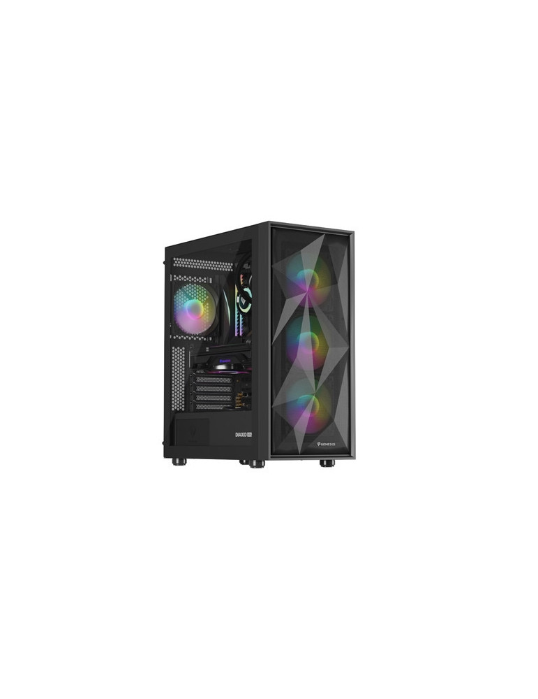 Кутия за компютър Genesis DIAXID 605 RGB Mini Tower Window, Black - NPC-2172