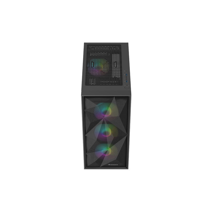 Кутия за компютър Genesis DIAXID 605 RGB Mini Tower Window, Black - NPC-2172