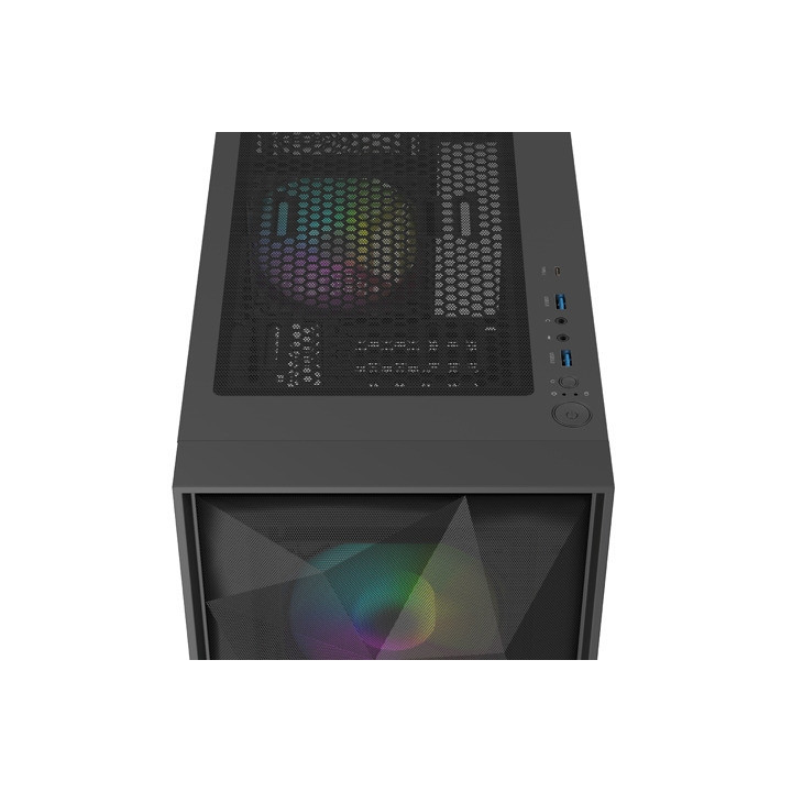 Кутия за компютър Genesis DIAXID 605 RGB Mini Tower Window, Black - NPC-2172