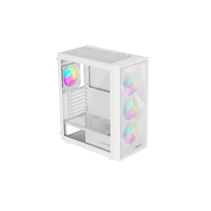 Кутия за компютър Genesis DIAXID 605 RGB Mini Tower Window, White - NPC-2173