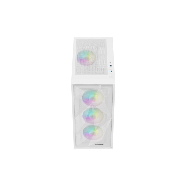 Кутия за компютър Genesis DIAXID 605 RGB Mini Tower Window, White - NPC-2173
