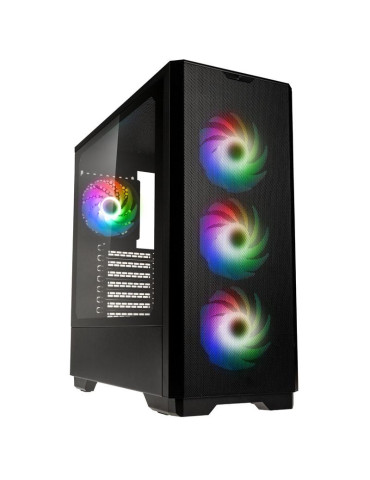 Кутия за компютър Kolink Unity Solar ARGB Mesh Mid-Tower, Black - PGW-CH-KOL-123